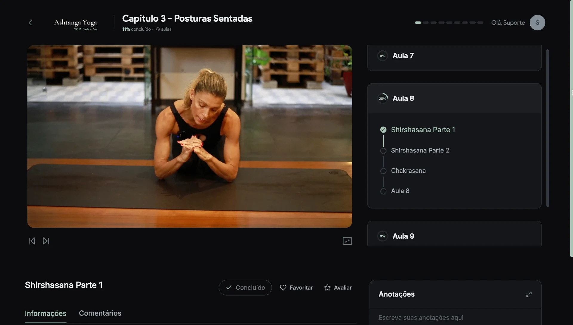 Aula de Shirshasana com Dany Sá e lista de posturas para consulta